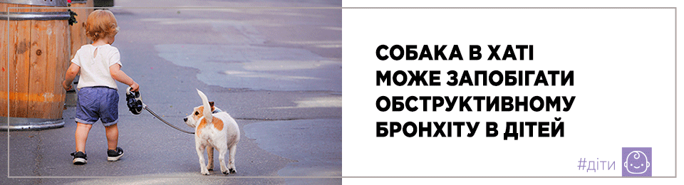 Собака в хаті може запобігати обструктивному бронхіту в дітей