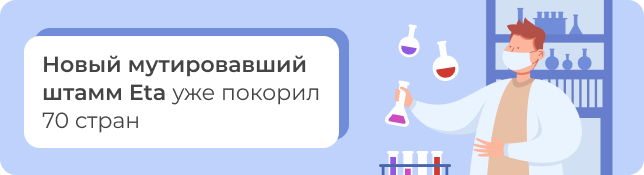 Новый мутировавший штамм Eta уже покорил 70 стран