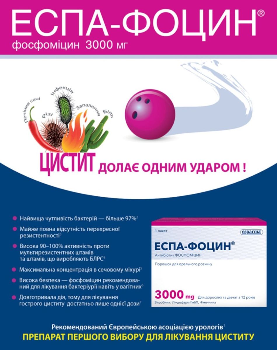Еспа-Фоцин при циститі