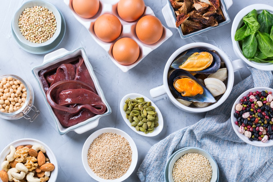 Продукти, багаті залізом, при зниженому феритині