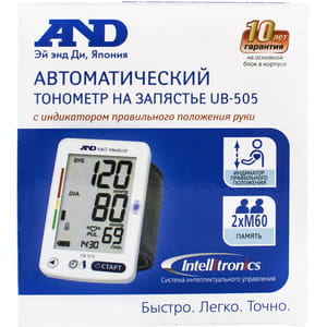 Измеритель артериального давления AND (Эй энд Ди) модель UB-505 автоматический на запястье