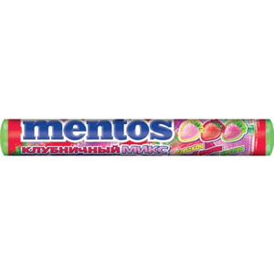 Драже жувальні MENTOS (Ментос) Полуничний мікс 37 г