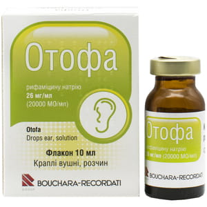 Отофа краплі вушні р-н 20000МО/мл фл. 10мл