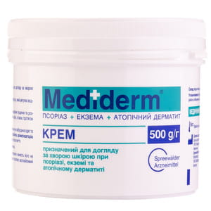 Крем для шкіри Mediderm (Медидерм) пом'якшуючий при псоріазі, екземі та атопічному дерматиті 500 г