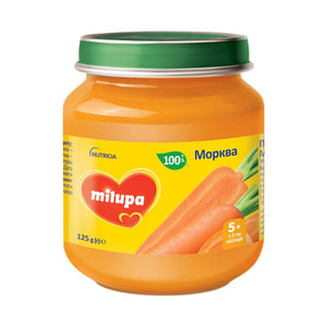 Пюре овочеве дитяче Нутриція Milupa (Мілупа) Морква з 5-ти місяців 125 г