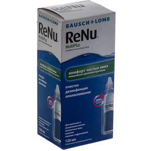 Розчин для контактних лінз багатоцільовий Renu Multiplus (РеНю Мультиплюс) 120 мл