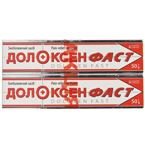 Долоксен Фаст мазь 61,1мг/г туба 50г 2шт