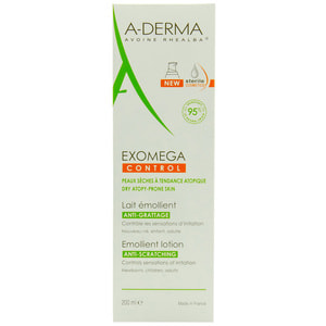 Молочко-емолент для обличчя та тіла A-DERMA (А-Дерма) Екзомега Контрол пом'якшувальний для сухої та атопічної шкіри 200 мл