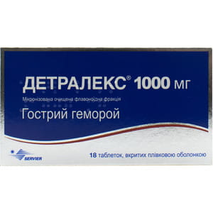 Детралекс табл. п/о 1000мг №18