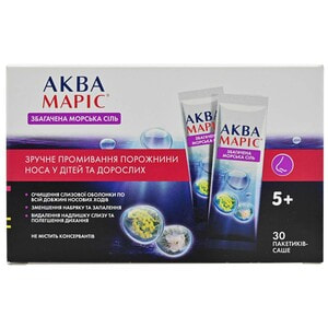 Аква Маріс морська сіль збагачена для промивання носу пакет-саше 30 шт