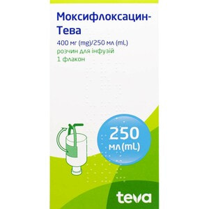 Моксифлоксацин-Тева р-р д/инф. 400мг/250мл бут. 250мл №1