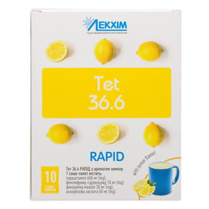 Тет 36.6 Рапид пор. д/орал. р-ра лимон саше-пак. 23г №10