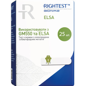 Тест-смужки для глюкометра Rightest (Райтест) Elsa (Елса) 25 шт Біонайм
