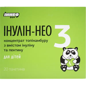 Інулін-Нео 3 для дітей яблуко концентрат топінамбуру з вмістом інуліну та пектину в пакетиках по 4 г 20 шт