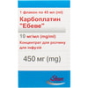 Карбоплатін Ебеве конц. д/р-ну д/інф. 10мг/мл фл. 45мл (450мг) №1