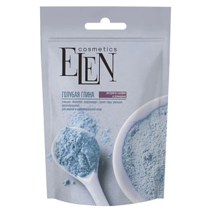 Глина блакитна косметична ELEN COSMETICS (Елен косметикс) з ектрактом шавлії та розмарину 50 г