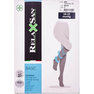 Гольфи RELAXSAN (Релаксан) Basic140 ден (18-22мм) розмір 3 чорні 1 пара
