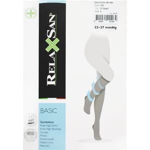 Гольфы компрессионные RELAXSAN (Релаксан) Basic 280 ден (22-27мм) размер 5 бежевые 1 пара