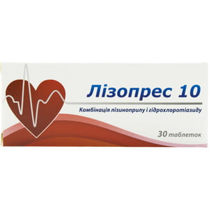 Лізопрес 10 табл. №30