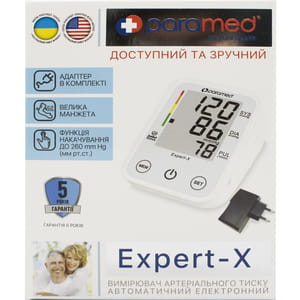 Вимірювач (тонометр) артеріального тиску Paramed Expert-X (Парамед Експерт-Ікс) автоматичний