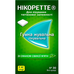 Никоретте свежая мята жев. резинка 4мг №30