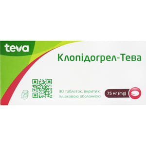 Клопідогрел-Тева табл. в/о 75мг №90