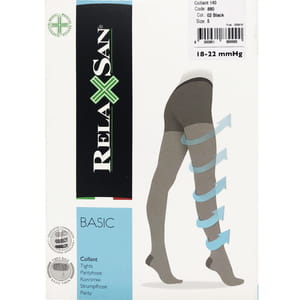 Колготки компресійні RELAXSAN (Релаксан) Basic 140 ден (18-22 мм) розмір 5 чорні 1 пара
