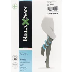 Гольфы компрессионные RELAXSAN (Релаксан) Basic 280 ден (22-27мм) размер 5 черные 1 пара