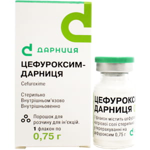 Цефуроксим-Дарница пор. д/р-ра д/ин. 0,75г фл. №1