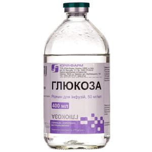 Глюкоза р-н д/інф. 5% пляш. 400мл