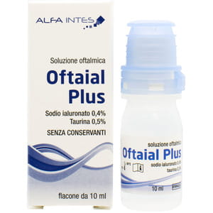 Раствор офтальмологический OFTAIAL PLUS (Офтаял плюс) средство на основегиалуроната натрия 0,4 % и таурина для защиты эпителия роговицы флакон 10 мл