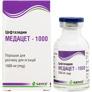 Медацет-1000 пор. д/р-ну д/ін. 1000мг фл. №1