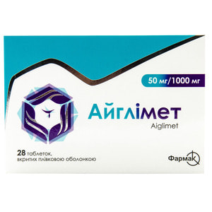 Айглімет табл. в/о 50мг/1000мг №28
