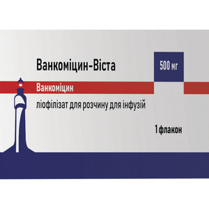 Ванкоміцин-Віста ліоф. д/р-ну д/інф. 500мг фл. 10мл №1