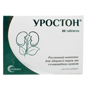 Уростон таблетки рослинний комплекс для здоров'я нирок та сечовивідних шляхів упаковка 60 шт