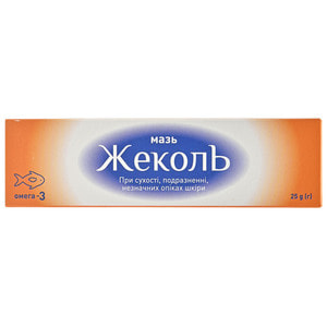 Жеколь засіб косметичний по догляду за шкірою при сухості, подразнені та незначних опіках шкіри мазь 25 г