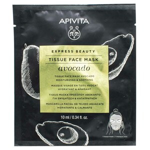 Маска для обличчя APIVITA (Апівіта) EXPRESS BEAUTY (Експрес бьюті) тканева з авакадо зволожуючої і заспокійливої дії 10 мл