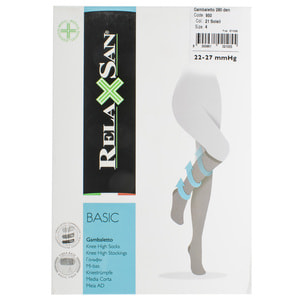 Гольфы компрессионные RELAXSAN (Релаксан) Basic 280 ден (22-27мм) размер 4 бежевые 1 пара