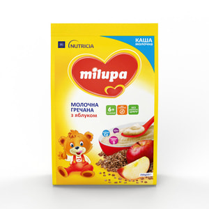 Каша молочна дитяча Нутриція Milupa (Мілупа) Гречана з яблуком з 6-х місяців 210 г