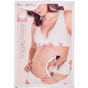 Майка для годування RELAXSAN (Релаксан) жіноча SMART NURSING BRA MILK L біла