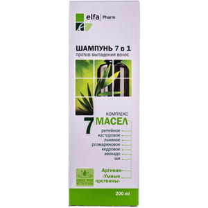 Шампунь для волосся ELFA PHARM (Ельфа фарм) 7 олій 7 в 1 200 мл