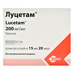 Луцетам р-н д/ін 200мг/мл амп. 15мл (3г) №20