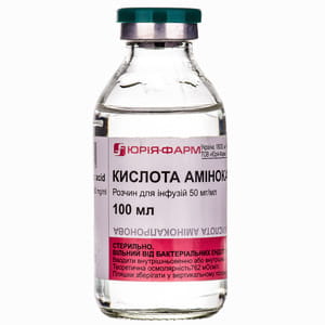 Амінокапронова кислота р-н д/інф. 5% пляш. 100мл