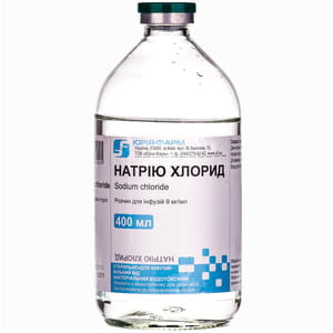 Натрію хлорид (фіз. розчин) р-н д/інф. 0,9% пляш. 400мл