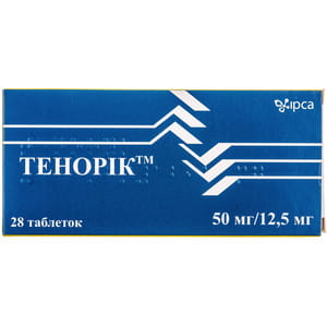 Тенорік табл. в/о 50мг/12,5мг №28
