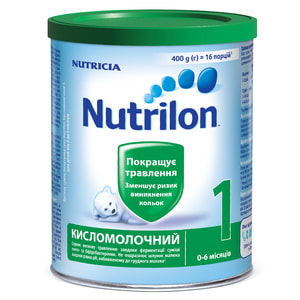 Суміш молочна дитяча Нутриція NUTRILON (Нутрилон) Кисломолочний 1 для покращення травлення з 0 до 6 місяців 400 г