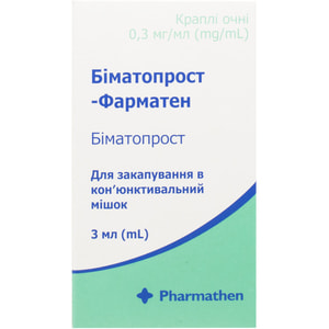 Біматопрост-фарматен крап. очні 0,3мг/мл фл. 3мл
