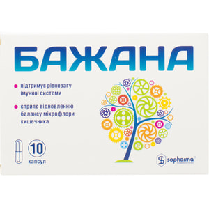 Бажана капсулы для востановления баланса микрофлоры кишечника 10 шт