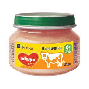 Пюре м'ясне дитяче Нутриція Milupa (Мілупа) Яловичина з 6-ти місяців 80 г