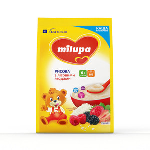 Каша молочна дитяча Нутриція Milupa (Мілупа) Рисова з лісовими ягодами з 6-ти місяців 210 г